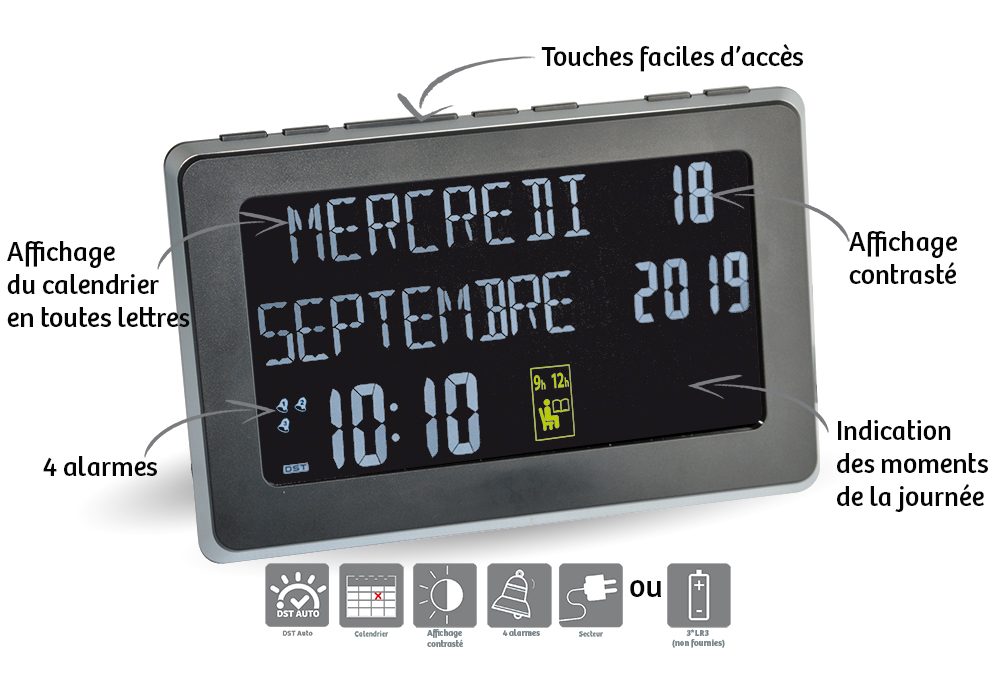 Horloge et calendrier numérique