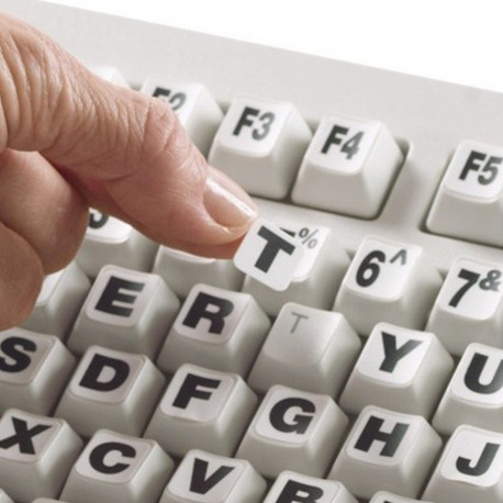 Lettres grossies autocollantes pour clavier