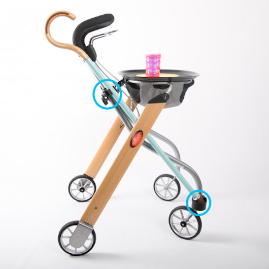 Porte canne à installer sur déambulateur ou charriot