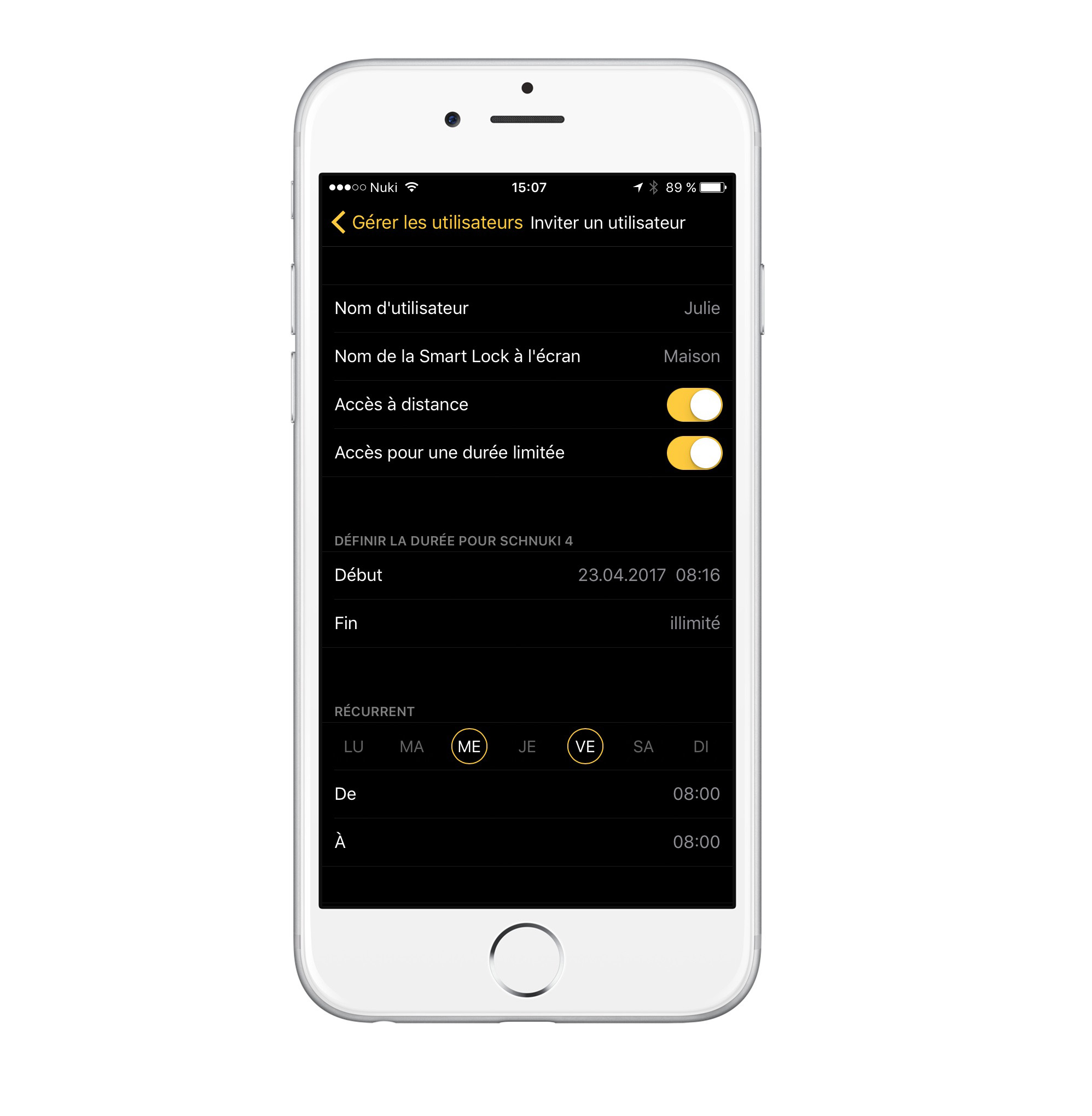 Alertes figurant sur un téléphone portable