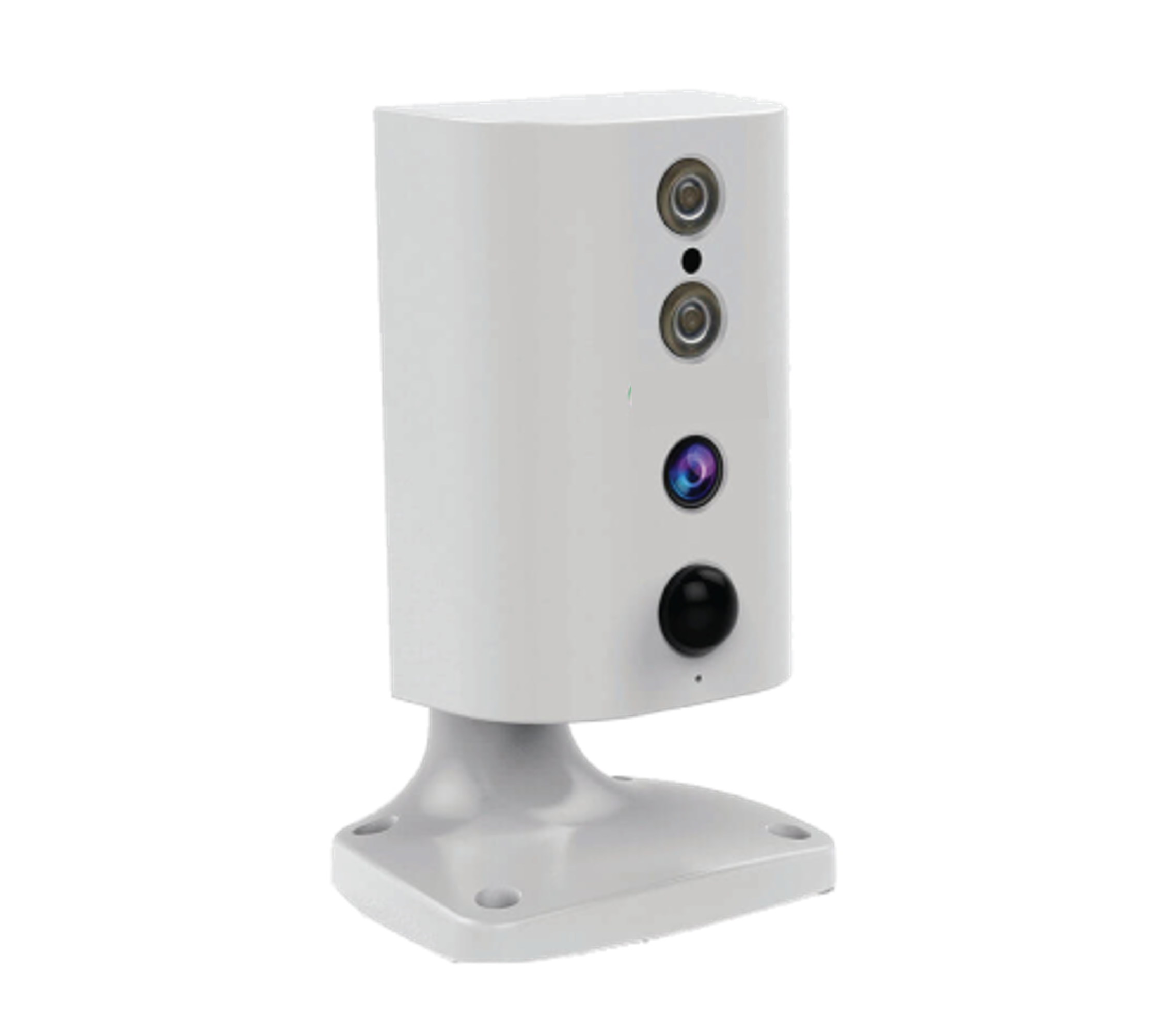 Boitier équipée de mini caméras, de micros et haut-parleurs