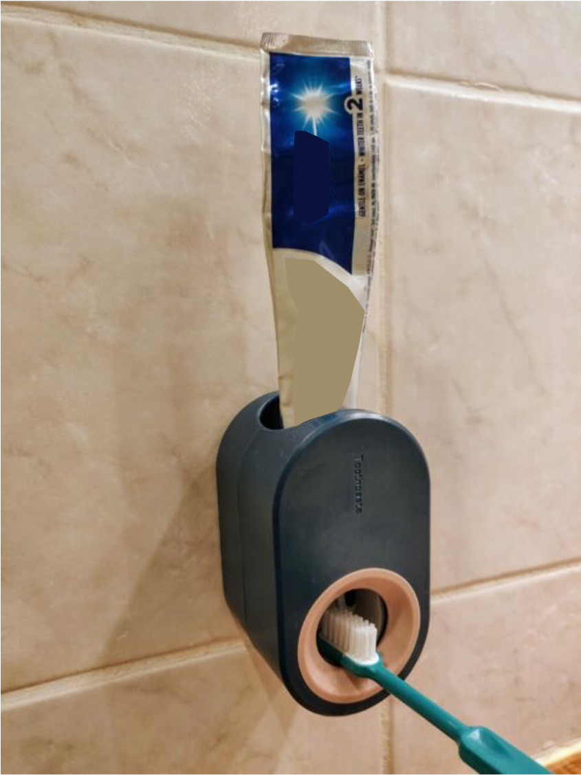 Distributeur de dentifrice avec une brosse à dents