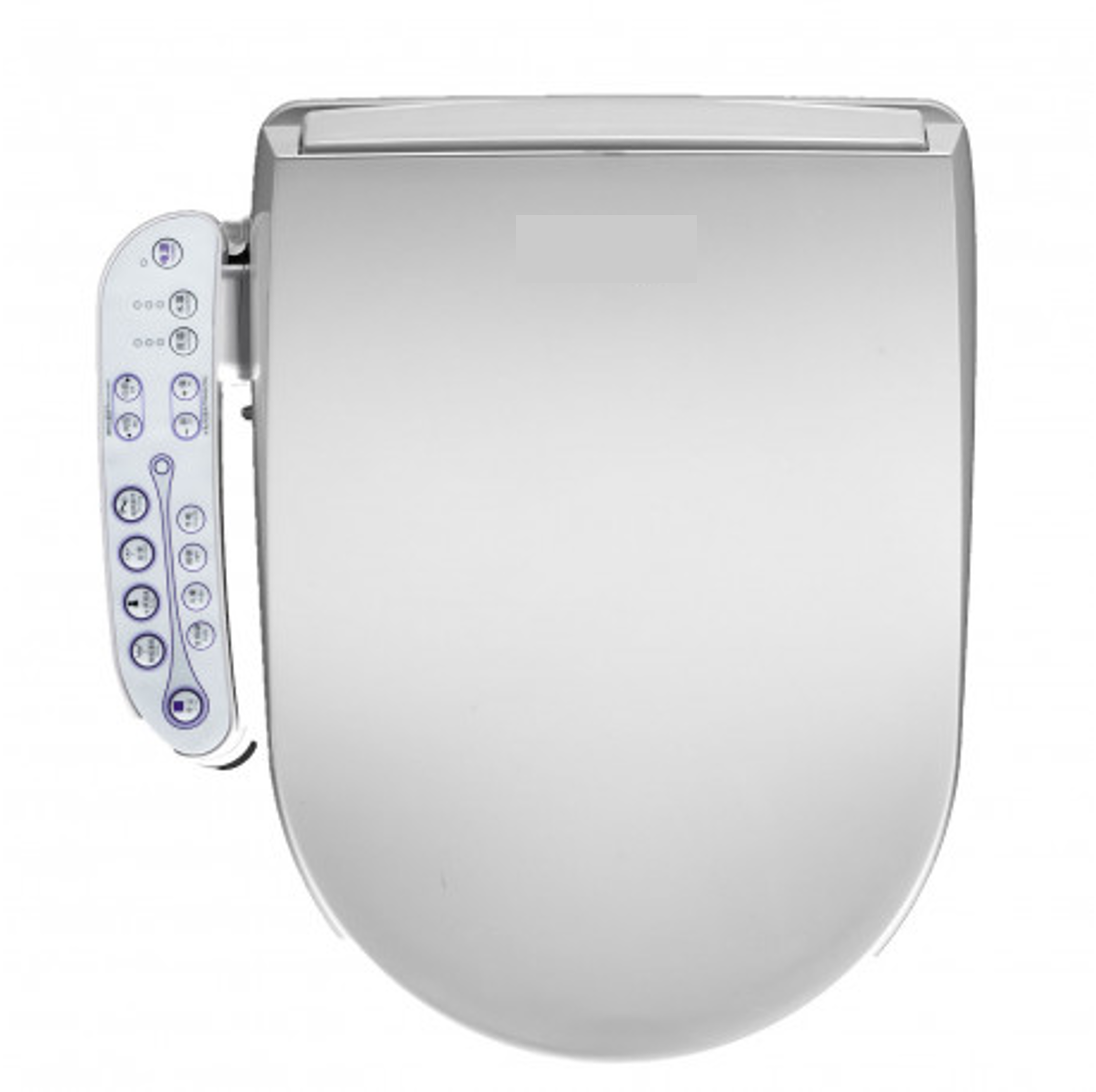 Abattant de toilette avec commande de fonctions de lavage entrejambes par jet d'eau